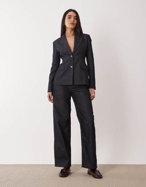 Glamorous - Baggy jeans met lage taille in donker indigo, deel van co-ord set - view 1