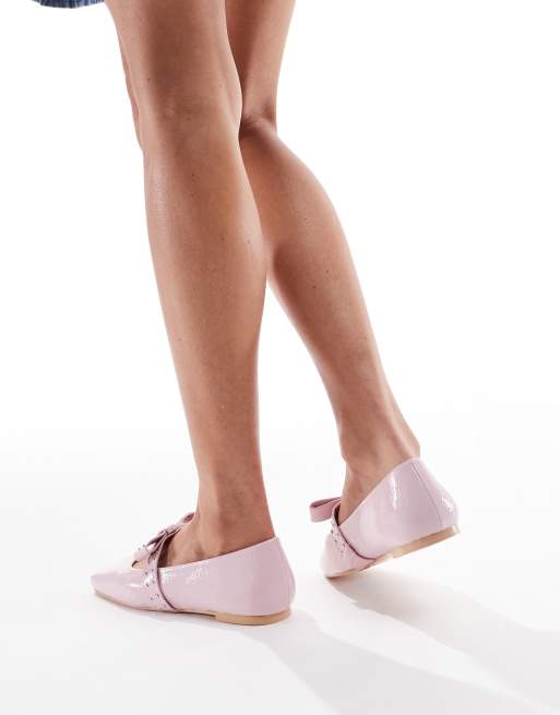 Glamorous – Ballerinas in Rosa mit Schleifendetail, 2 von 4