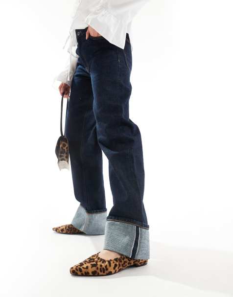 Glamorous - Ballerine arricciate a punta con stampa leopardata - view 1