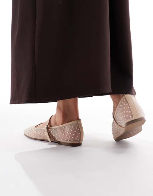 Pantofole Preseka Stile Ballerina, Beige, Collezione Hot Potatoes, Con Pelo E Suola In Sughero, Plantare Rimovibile Riciclato