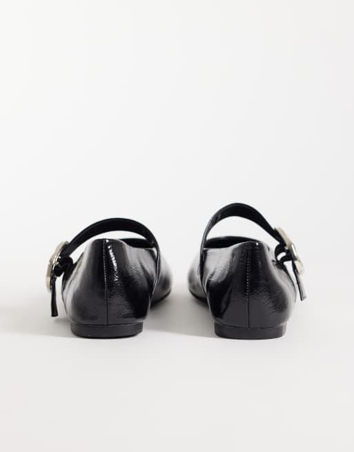 Glamorous ballet flats with bucke in black, 4 of 5