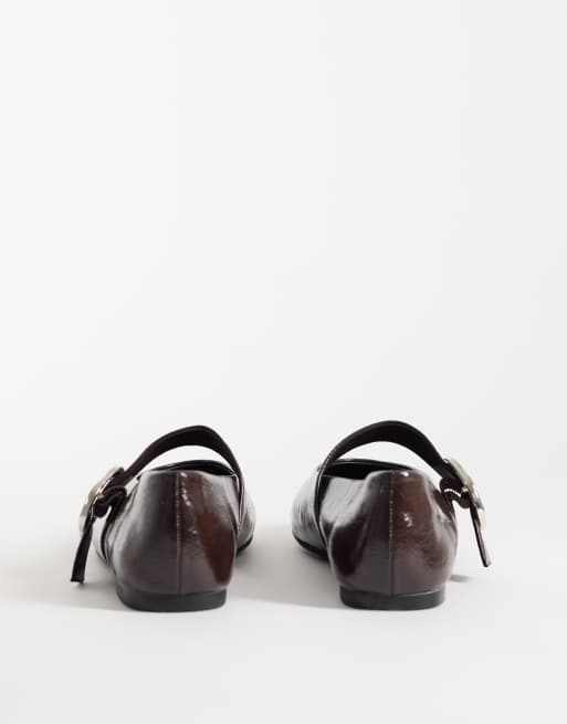 Glamorous ballet flats with buckle in brown, 4 of 5