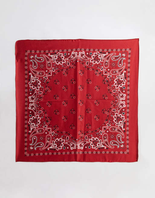 ASOS DESIGN bandana in red paisley