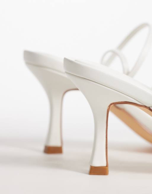 Glamorous barely there heeled sandals with in white, 3 of 4