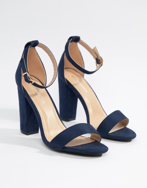 Navy barely hot sale there block heels