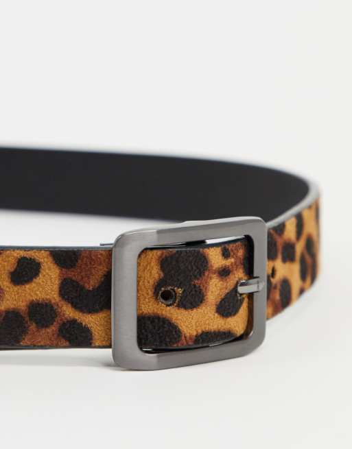 Leopard shop print belt