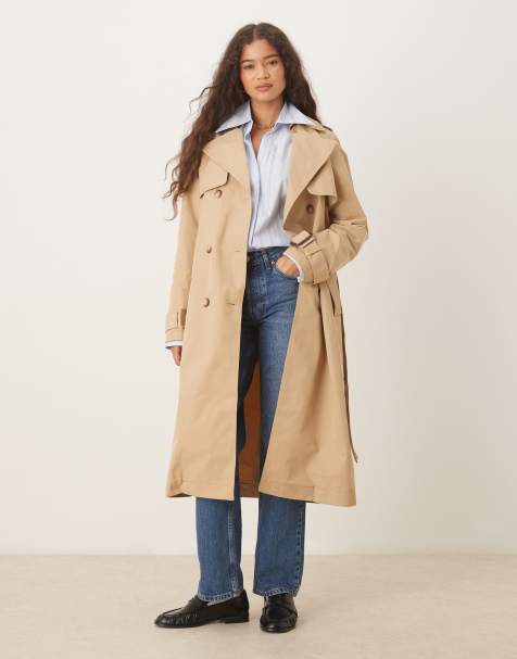 Glamorous Belted Trench Coat in light camel - view 1
