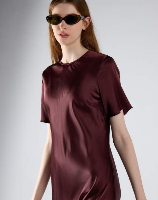 Glamorous Bias cut maxi dress in oxblood, 3 of 4