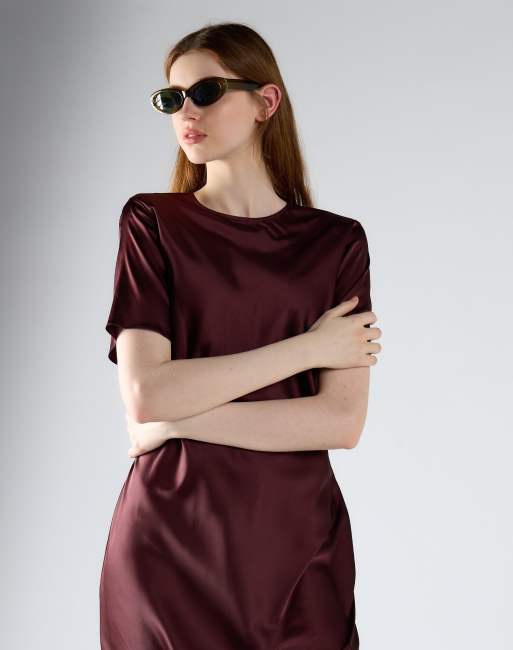 Glamorous Bias cut maxi dress in oxblood, 4 of 4