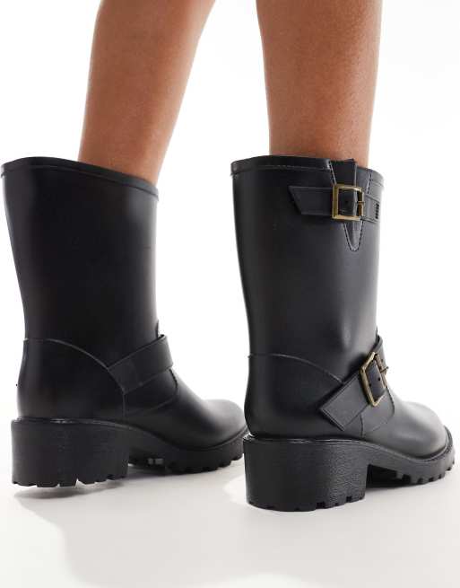 Glamorous biker gumboots in black, 2 of 4