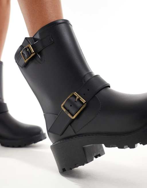 Glamorous biker wellies in black, 3 of 4