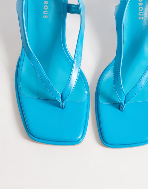 Glamorous - Blå sandaler med høj hæl, 4 af 4