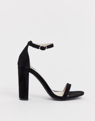 asos black barely there heels