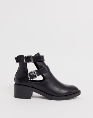 Cut out store biker boots