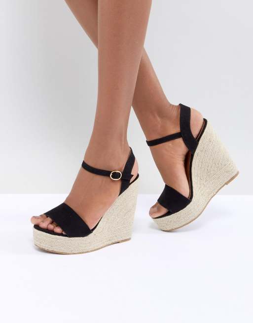 Women's Cross Buckle Strap Wedge Espadrilles Sandals Temu