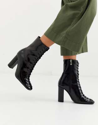black heeled boots asos