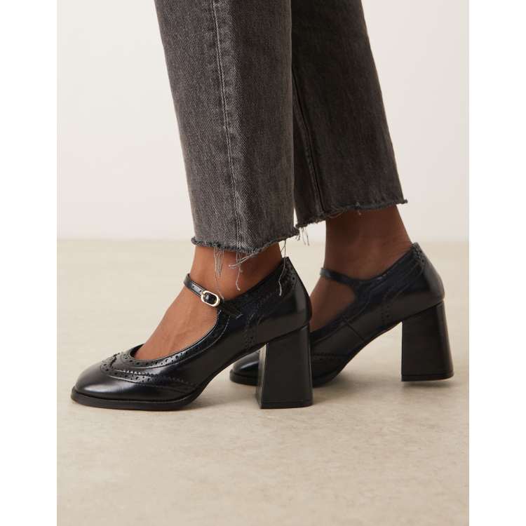 Glamorous block heel Mary Jane shoes in black | ASOS
