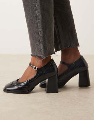  block heeled mary jane shoes 
