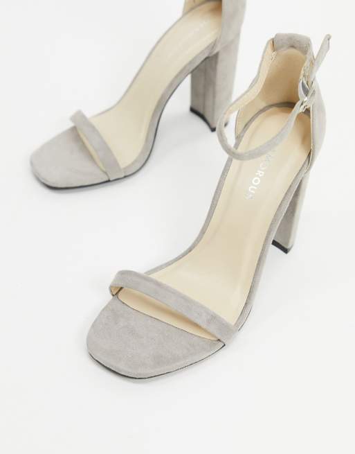 Grey block high on sale heels