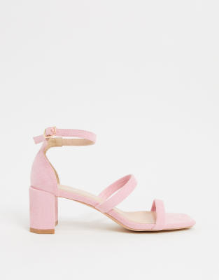 pale pink sandals and matching bag