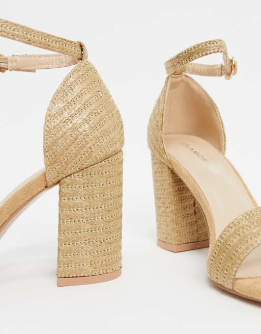 Raffia block heel on sale sandal