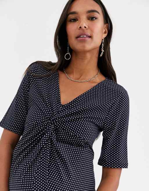 Glamorous polka dot midi dress sale