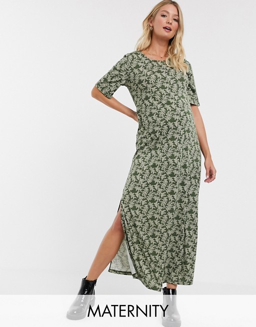 Glamorous Bloom maxi t-shirt dress in ditsy floral