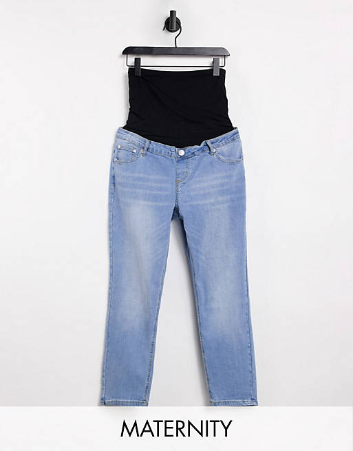 Jeans Glamorous Bloom straight leg jeans with over the bump band 