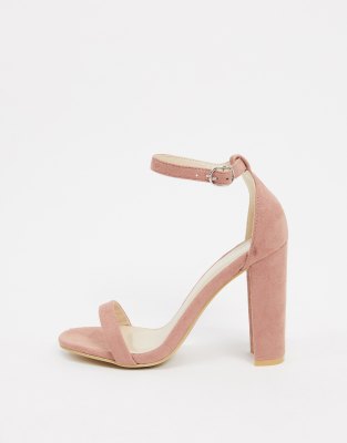 blush high heel sandals