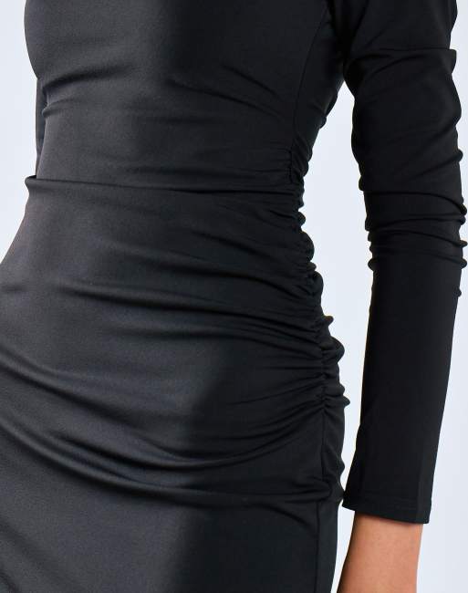 Glamorous Bodycon midi dress in black, 4 of 4