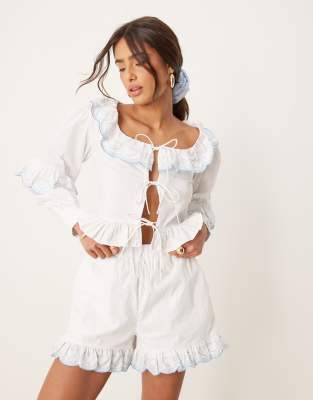 Glamorous Boho Ruffle Boxer Style Shorts
