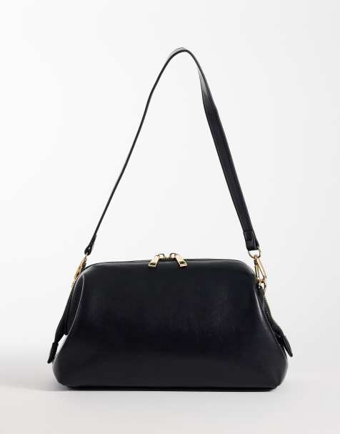 Glamorous - bolso de hombro de piel sintética negro - view 1