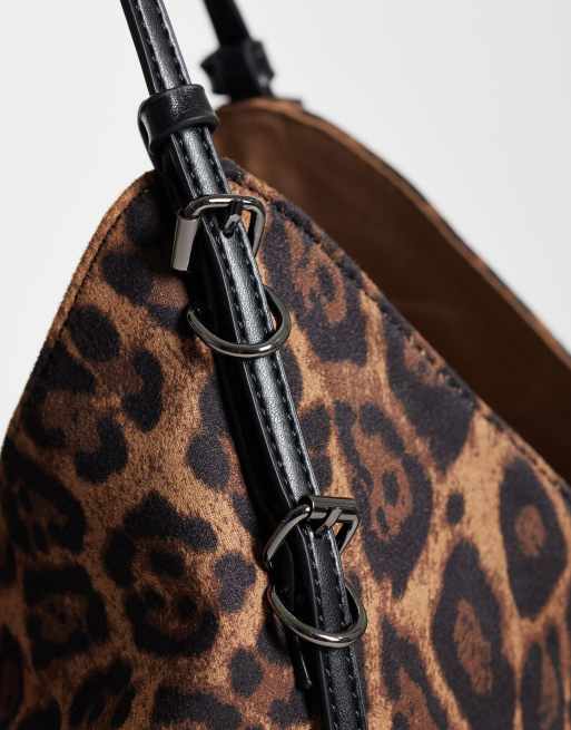 Glamorous - bolso tote holgado con estampado de leopardo marrón, 3 de 4