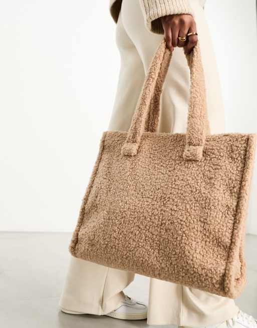 Shearling Bag - FF shearling teddy bear bag