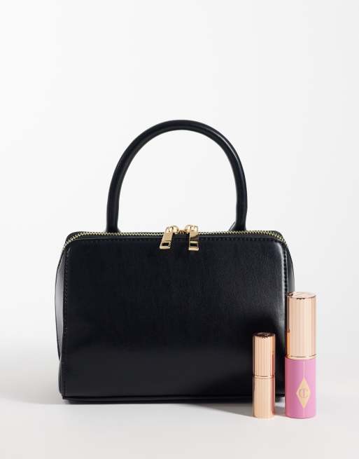 Glamorous - Borsa a bauletto nera con manico superiore, 2 di 4