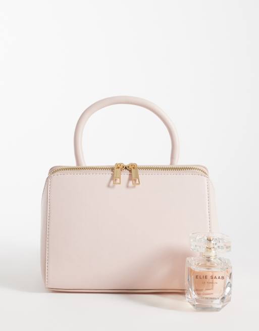 Glamorous - Borsa a bauletto rosa confetto con manico superiore, 2 di 4