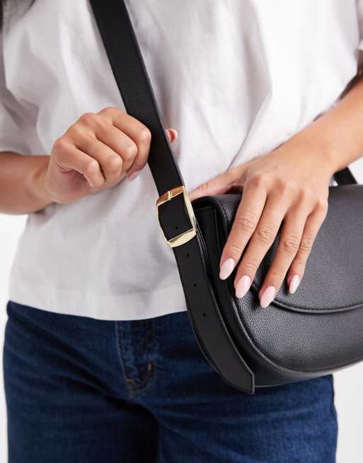 Glamorous - Borsa a bisaccia nera a tracolla , 3 di 4