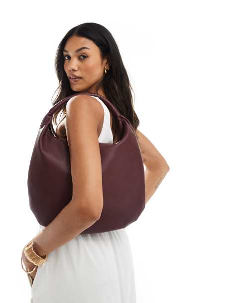 Glamorous - Borsa da spalla grande bordeaux - view 1