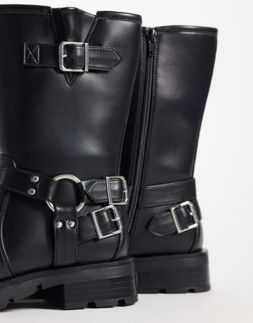 Glamorous - botas biker de media caña en negro, 2 de 4