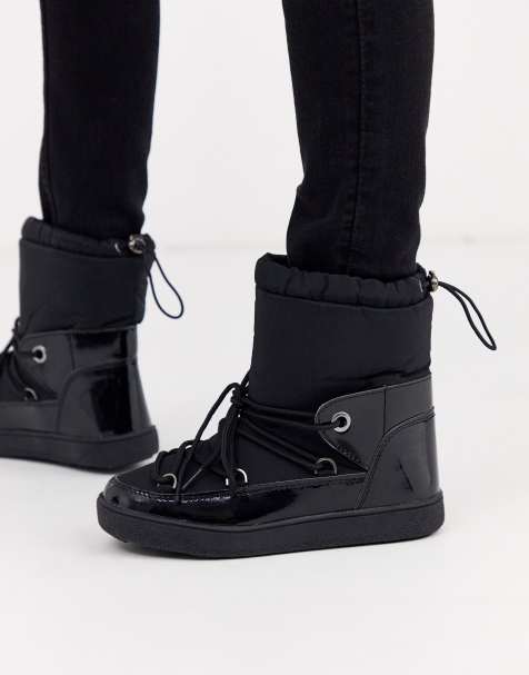 Glamorous - Bottes après-ski lacées - Noir