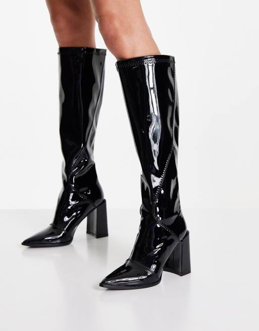 Bottes best sale vernies noires