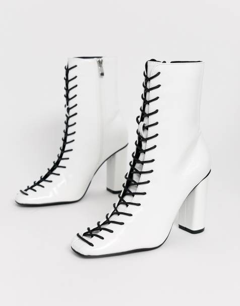 Glamorous - Bottines lacées - Blanc