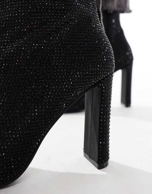 Glamorous - Bottines ornementées à talon - Noir, 4 de 4