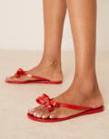 [Glamorous] Glamorous bow thongs in red 36 RED