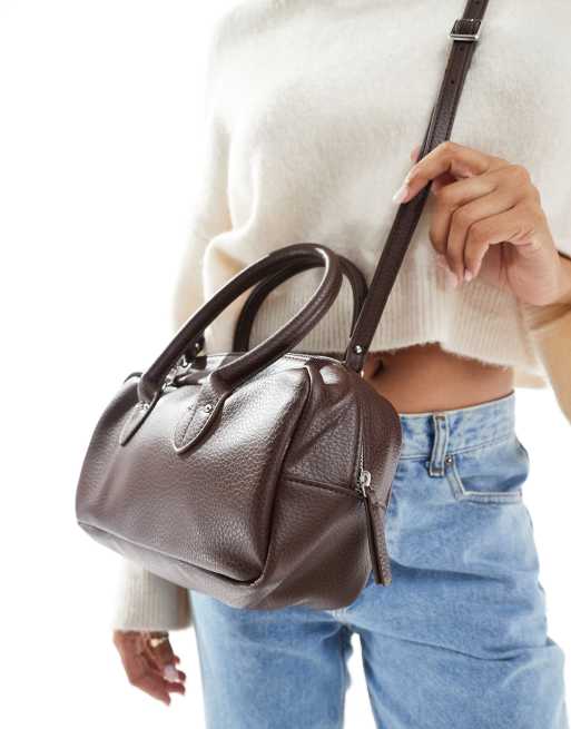 Glamorous – Bowler-Tasche in Schokobraun mit abnehmbarem Umhängegurt , 2 von 4