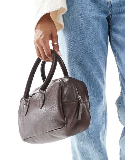 Glamorous – Bowler-Tasche in Schokobraun mit abnehmbarem Umhängegurt , 3 von 4