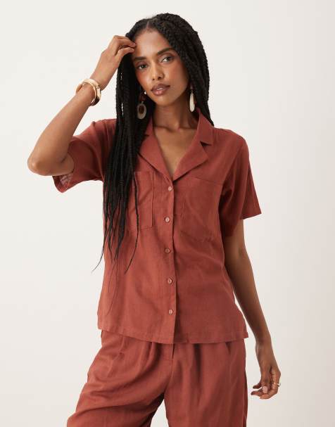 Glamorous Boxy-fit shirt in umber - view 1
