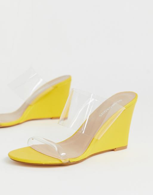 Neon yellow hot sale wedge heels