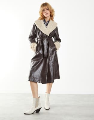 Glamorous Brown Croc Beige Coat