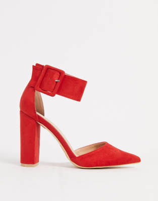 red block heels